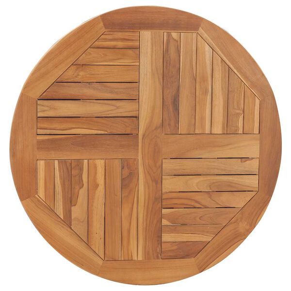 vidaXL Table Top Solid Teak Wood Round 2.5 cm 80 cm