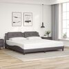 vidaXL Bed Frame without Mattress "Zadar" Grey 200x200 cm Faux Leather