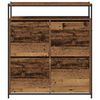 vidaXL Shoe Cabinet Old Wood 100 x 34 x 112 cm Engineered Wood