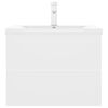 vidaXL Sink Cabinet with Built-in Basin White Engineered Wood