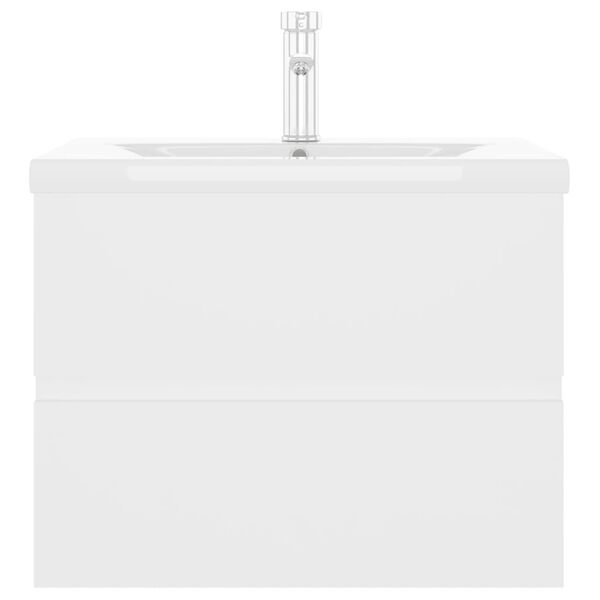 vidaXL Sink Cabinet with Built-in Basin White Engineered Wood