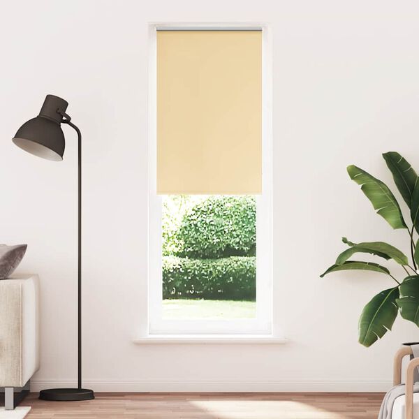 vidaXL Roller Blind Blackout Beige 85x230 cm Fabric Width 80.7 cm Polyester