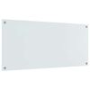 vidaXL Kitchen Backsplash White 110 x 50 cm Tempered Glass