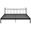 vidaXL Bed Frame without Mattress Black Metal 200x200 cm