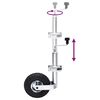 vidaXL Jockey Wheel 48 mm with 2 Support Tubes and 3 Split Clamps