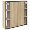 vidaXL Mirror Cabinet Sonoma Oak 60 x 16 x 60 cm Engineered Wood