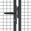 vidaXL Mesh Garden Gate Galvanised Steel 400x125 cm Grey