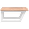 vidaXL Basin Shelf Wall Mounted Steel and Solid Wood Oak