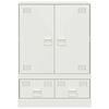 vidaXL Highboard White 67x39x95 cm Steel