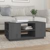 vidaXL Coffee Table Grey 90x49x40.5 cm Solid Wood Pine