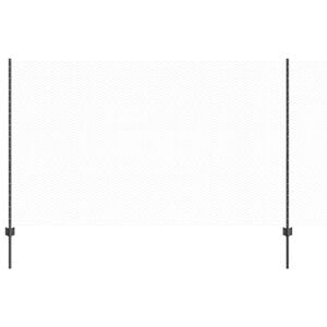 vidaXL Welded Wire Fence 10 x 1.4 m (W x H) PVC-Coated Steel Grey Mesh