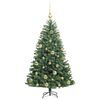 vidaXL Artificial Hinged Christmas Tree Green 120 cm PVC and Metal