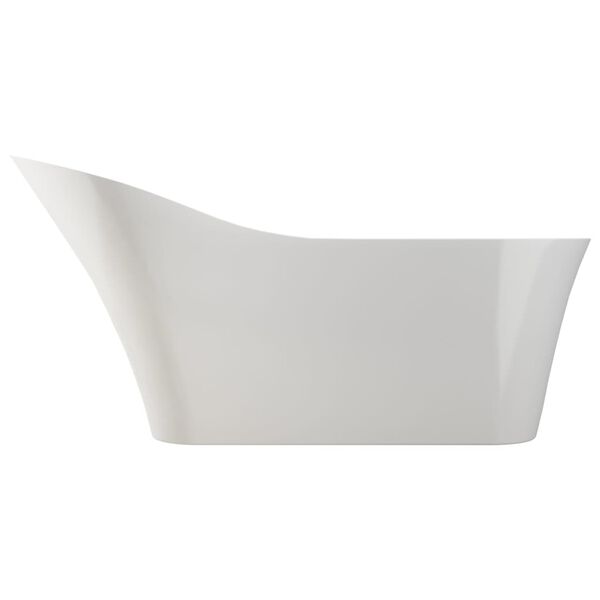 vidaXL Freestanding Bathtub and Faucet 210 L 90 cm Black