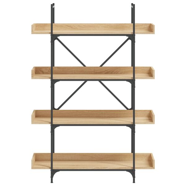 vidaXL Bookcase 4-Tier Sonoma Oak 100x33x145.5 cm Engineered Wood