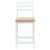 vidaXL Dining Chairs 2 pcs White 40 x 47.5 x 99.5 cm Solid Rubber Wood