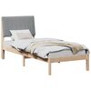 vidaXL Bed Frame with Headboard Brown 75 x 190 cm Solid Pine Wood