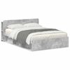 vidaXL Bed Frame with Storage Concrete Grey 140 x 200 cm