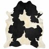 vidaXL Real Cowhide Rug Black and White 180x220 cm