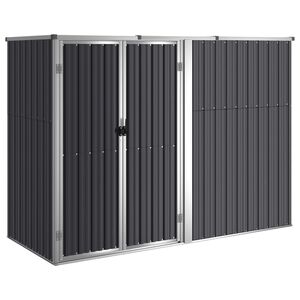 vidaXL Garden Tool Shed Anthracite 225x89x161 cm Galvanised Steel