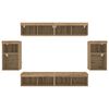 vidaXL TV Cabinet Set Wall-mounted 8 pcs Artisan oak Engineered wood
