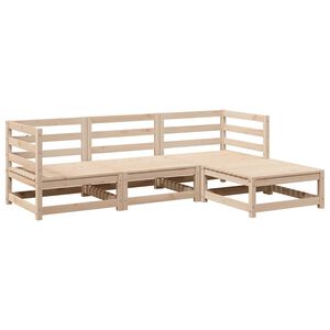 vidaXL 4 Piece Garden Sofa Set Solid Wood Pine