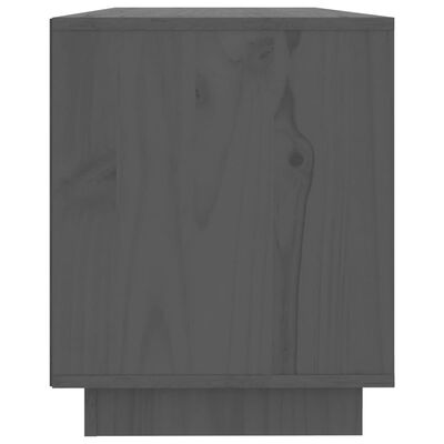 vidaXL TV Cabinet Grey 110.5x35x44 cm Solid Wood Pine