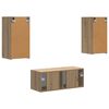 vidaXL TV Cabinet Set Wall-mounted 6 pcs Artisan Oak Engineered Wood