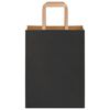 vidaXL Paper Bags 250 pcs with Handles Black 21x11x28 cm