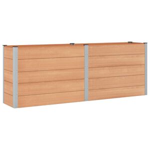 vidaXL Garden Raised Bed Brown 250 x 50 x 91 cm WPC and Aluminium