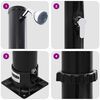 vidaXL Outdoor Solar Shower Black 217 cm PVC and aluminium