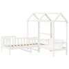vidaXL Day Bed and Bench Set with Roof without Mattress White 80x200 cm