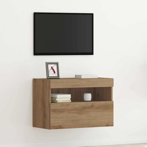 vidaXL TV Wall Cabinet Artisan oak 60 x 30 x 40 cm Engineered Wood