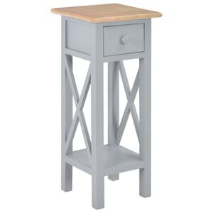 vidaXL Telephone Table | Brown and Grey | Pinewood, MDF | Compact | Side Table