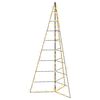 vidaXL Metal Christmas Tree KUOPIO 210 cm Warm White Steel Black