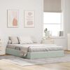 vidaXL Storage Bed with Mattress Light Grey 140 x 190 cm Velvet