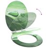 vidaXL Toilet Seat Green Drop 44 x 38 cm MDF board