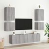 vidaXL TV Wall Cabinets 2 pcs Grey Sonoma 40.5x30x40 cm Engineered Wood