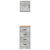 vidaXL Garage Cabinets 2 pcs Concrete Grey Engineered Wood