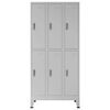 vidaXL Locker Cabinet Grey 45 x 90 x 180 cm
