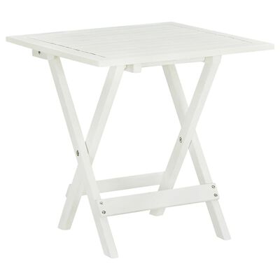 vidaXL Bistro Table White 46x46x47 cm Solid Acacia Wood