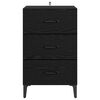 vidaXL Bedside Cabinet Black Oak 40 x 40.5 x 66 cm Engineered Wood