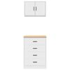 vidaXL Garage Cabinets 2 pcs White Engineered Wood