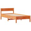 vidaXL Bed Frame without Mattress Wax Brown 90x200 cm Solid Wood Pine