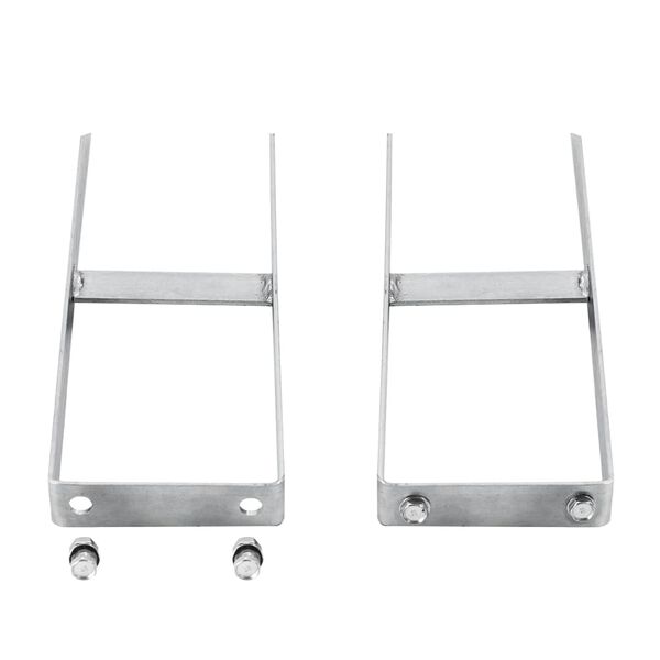 vidaXL Fence Ground Spikes 2 pcs for WPC Fence Steel 40 cm