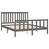 vidaXL Bed Frame without Mattress Grey 160x200 cm Solid Wood Pine