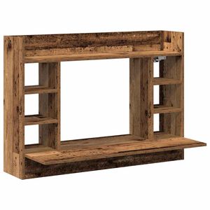 vidaXL Wall-Mounted Desk Old wood 105 x 48 x 75 cm Engineered wood