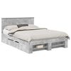vidaXL Bed Frame Concrete Grey 160 x 200 cm Engineered Wood