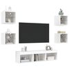 vidaXL 7 Piece TV Wall Units with LED White Engineered Wood