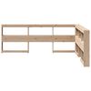 vidaXL Bookcase Headboard L-Shaped 135 cm Solid Wood Pine