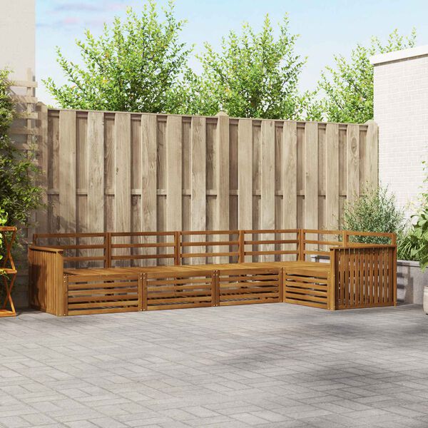 vidaXL Outdoor Sofa Set 5 pcs Natural Solid Acacia Wood